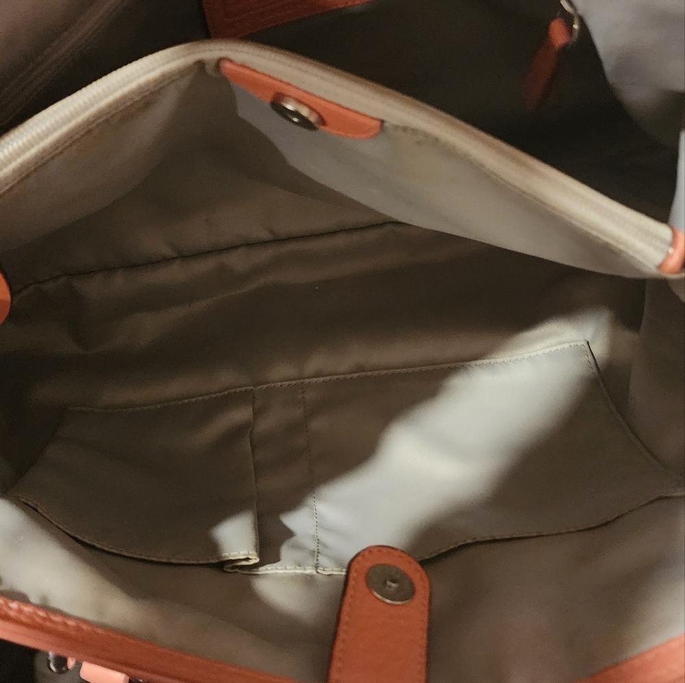 Coach Vintage Penelope Coral Peach Orange Leather Tote Bag - Picture 15 of 16